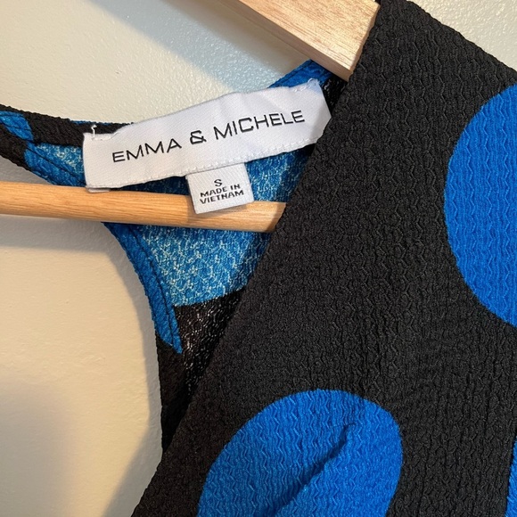 Emma & Michelle Blue Polka Dot Dress NWT - Picture 3 of 13